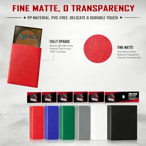 1000PS Trading Card Sleeves Protector for MTG Cards, 10 Colors Plastic Card Sleeves Fit for TCG Cards,Magic Cards, Baseball Cards,Yugioh Sleeves, Football Cards,Sports Cards - color: 10 Color