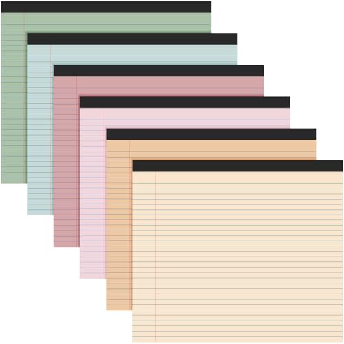 Lincia 6 Pcs Legal Pads Landscape Notebook, Bible Colors - color: Bible Colors