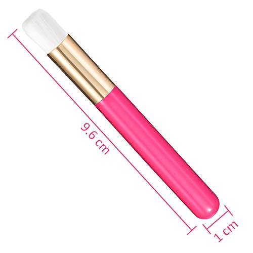 20 Pcs Eyelash Shampoo Brushes,Lash Shampoo Brush Lash Extension Brushes for Cleansing Peel Off Blackhead Remover Tool ﻿ - color: Rose Red