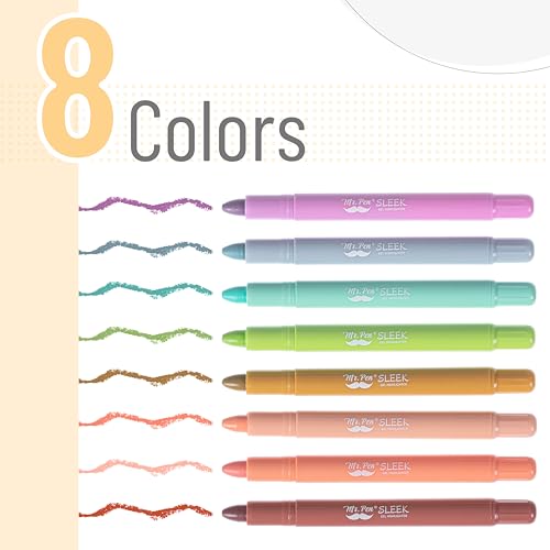Mr. Pen- No Bleed Gel Highlighters, Assorted Colors, 8 Pack - color: Pastel Colors 4, size: 8 Pack