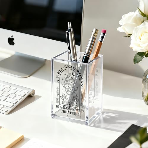 A Well-read Woman Is A Dangerous Creature Pen Holder Bookmark Holder - color: Transparent38
