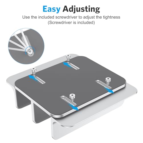 OMOTON Dual Vertical Desk Laptop Stand Holder, Fits MacBook Air/Pro, Silver - color: Silver