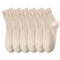 MAGIARTE Womens Mini Crew Cotton Socks,6 Pairs - color: Color#04a Navajo Beige