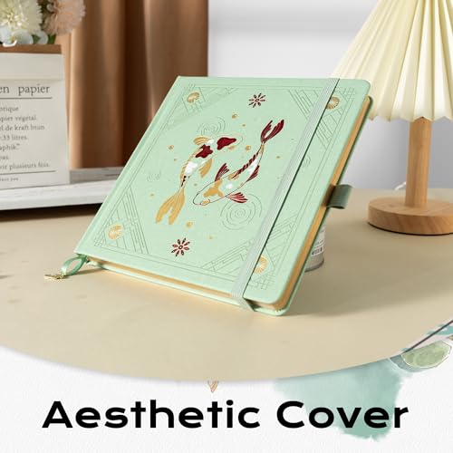 TIEFOSSI Dotted Square Journal Notebook 160 Pages for Women & Men(8 x 8) - color: Green, size: Square-Dotted
