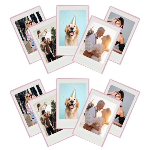 PATIKIL 2x3 Fridge Magnetic Frame, 10Pcs Mini Picture Frames Photo Frame Instant Film Small Picture Holder for Fujifilm Refrigerator, Pink - color: Pink