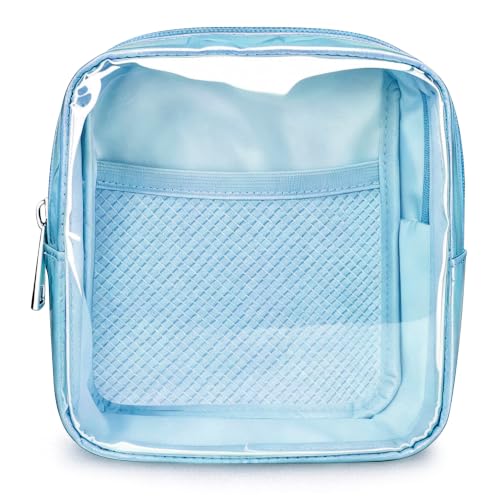 WLLWOO Clear Makeup Bag Mini Cosmetic Pouch Travel Toiletry Organizer - color: 1pcs-Mini-Sky Blue