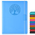 Biuwory Leather Journal Notebook, 256 Thick Lined Pages, Hardcover 8.6"×11" - color: Light blue, size: Lined-256 Pages (8.6"×11")