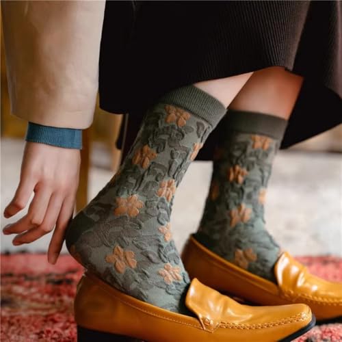 Lavish Lavender Argyle Frill Socks for Women, Dress Socks - color: 10pair-green+purple