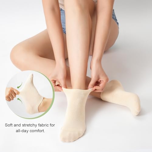Women's Ankle Socks, 5 Pairs, Bamboo Rayon Ultra Thin Low Cut - color: Assorted 2, size: Medium