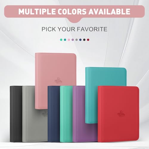 Trading Card Binder 9 Pocket, 360 Pockets Card Collection Binder - color: Pink