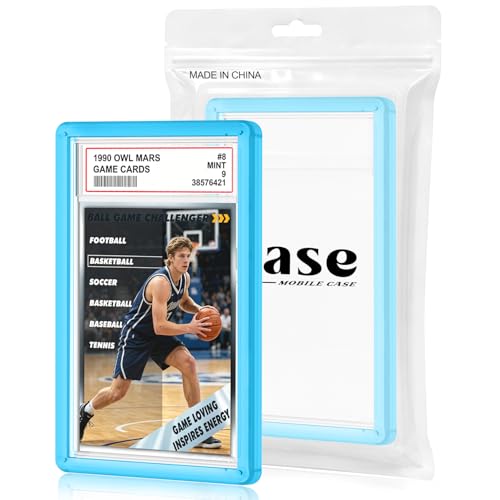 for 1 Pack PSA Slab Guard,Durable PSA Slab Protector Case,Hard TPU Stackable,Shock Absorbing Edge Protection,Soft Touch,Multiple Colors Guards with Precision Fit for Graded Cards Case,Blue - color: Blue, size: 1 Pack