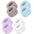 8 Pcs Absorbent Microfiber Women's Spa Wristbands for Face Washing - Prevent Water from Spilling Down Your Arms - color: Purple, White, Brown, Blue