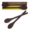Honey Bear Kitchen Silicone Stirring Spoon (Set of 2, Dark Honey) for Coffee & Tea - color: Dark Honey