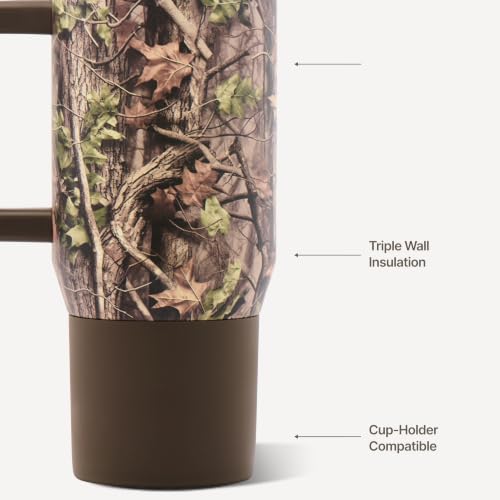 HydroJug Coffee Traveler 20oz Ceramic-Lined Mug with Handle, Woodland - color: Woodland