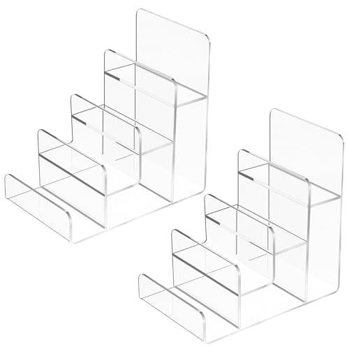 Giantree 2 PCS 4 Tier Clear Acrylic Wallet Display Stand - size: 4 Tier