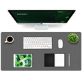 K KNODEL Extra Large Desk Mat, Leather Mouse Pad (35.4"x17", Dark Gray) - color: Dark Gray, size: 35.4" x 17"