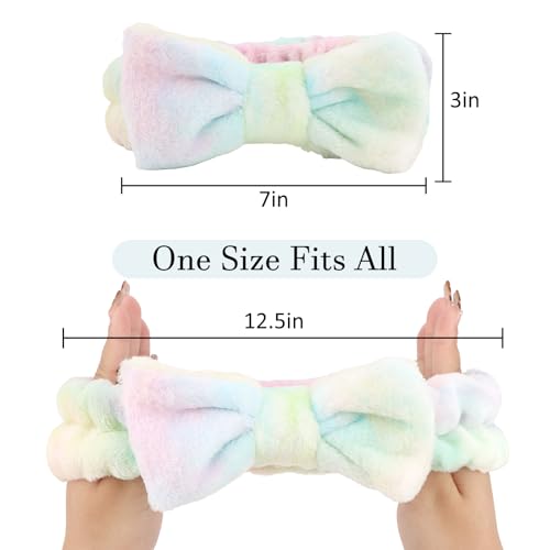 10 Pack Tie Dye Soft Spa Headbands Bulk for Women Girls - color: Multicolor 02