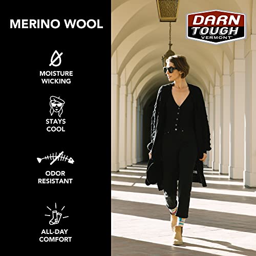 Darn Tough Women's Blossom Crew Lightweight Sock (Style 6104) - - color: Charcoal, size: Small