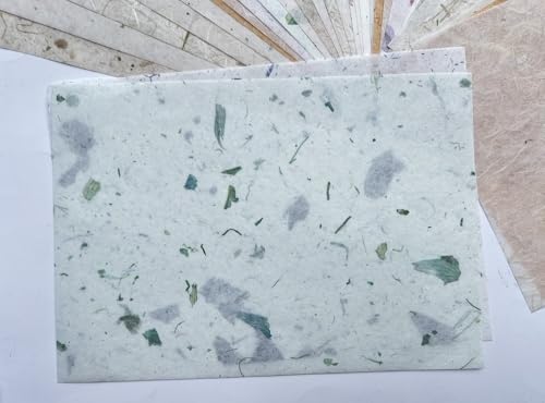 A5 50 Sheets Natural Banana bark,leavse etc., Mulberry Paper Sheets Art Tissue Washi Paper Design Craft Art Origami Suppliers Card Making 8.3" x 5.8". (Mixed Leaves,Banana Bark, etc, A5) (Pack of 2) - color: Mixed Leaves,Banana Bark, etc, size: A5 (Pack o