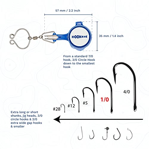 HOOK-EZE Fishing Knot Tying Tool | Protect from Fish Hooks | Tie Fishing Knots Easily | Cool Gadgets for Fishermen | Ice Fly Fishing | Fishing Accessories for Beginner Anglers | Nail Knot Tool - color: Blue, style: Nail Knot