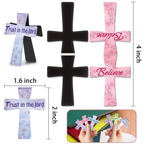 Magnetic Bookmarks, Tumwisk 24PCS Magnetic Bible Cross Bookmarks - color: Cross