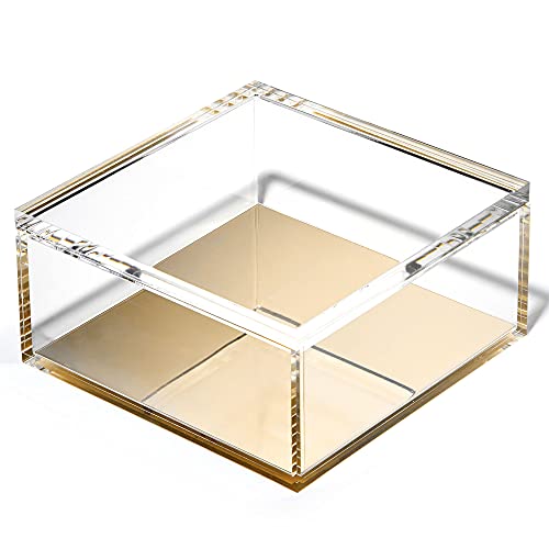 OfficeGoods Acrylic Desk Organizer with Gold Base, Extra Large - color: Gold, size: X-Large