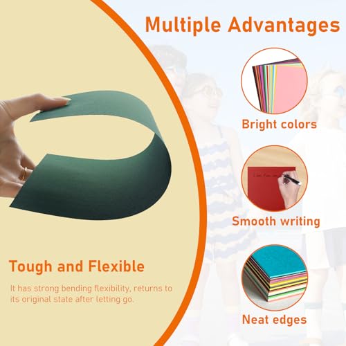 Guakicae 40 Sheets 20 Assorted Colors Cardstock 8.5 x 11 Craft Paper 75lb - color: Multicolor, size: 40 Sheets