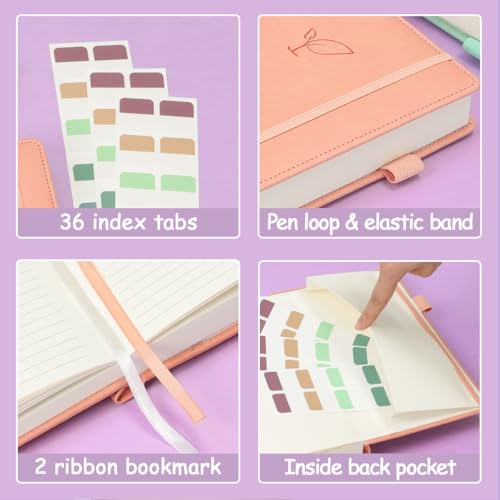 Hoci Poci 400 Pages Lined Journal Notebook, 5.8" x 8.4", Pink - color: Pink, size: Lined-400 Pages (5.7"×8.3")