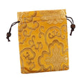 Kisangel Golden Silk Brocade Fortune Bag with Drawstring Closure - color: Golden