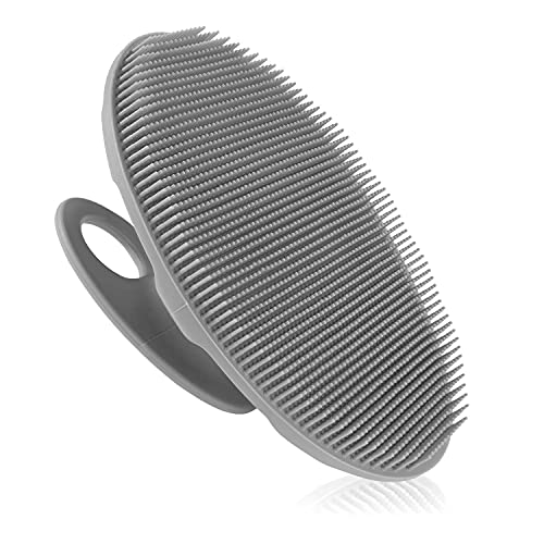 INNERNEED Silicone Body Cleansing Brush Exfoliating Scrubber, Gray - color: Gray
