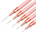 Liner Brush for Nails, 5 Pcs Thin Nail Art Brushes - color: Pink2