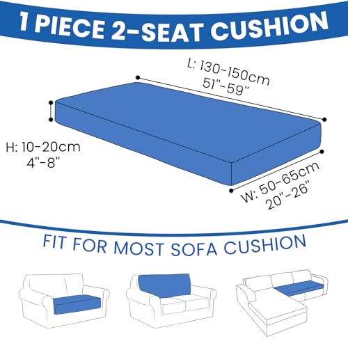 Super Stretch Sofa Cushion Covers (1 Piece, Charcoal Gray) - color: Charcoal Gray, size: 1 Cushion Loveseat