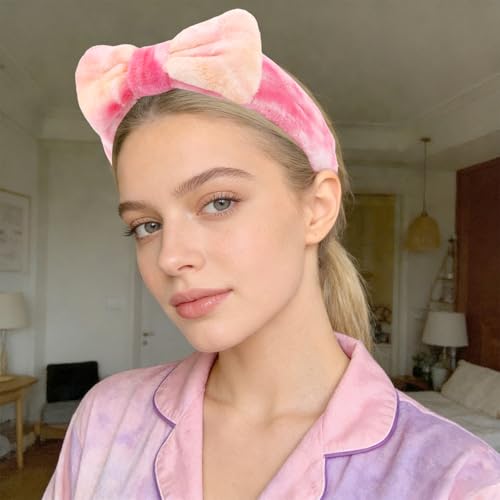 10 Pack Tie Dye Soft Spa Headbands Bulk for Women Girls - color: Multicolor 02