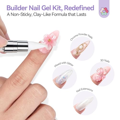 SAVILAND Non-Sticky Solid Builder Nail Gel, Satin Milk White 3D Gel, 2.02oz - size: 2.02 Fl Oz (Pack of 1)