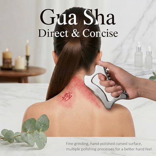 Lymphatic Contour Face Brush Stainless Steel Gua Sha Facial Tools, Lymphatic Drainage Brush Body Gua Sha Tool, Muscle Scraper Massage Tools Scraping Tool Physical Therapy Gua Sha Tool for Face