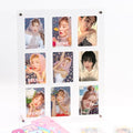 Standing Card Holder, 66 x 91 mm, Ultra Clear Acrylic Display - size: 9Cards