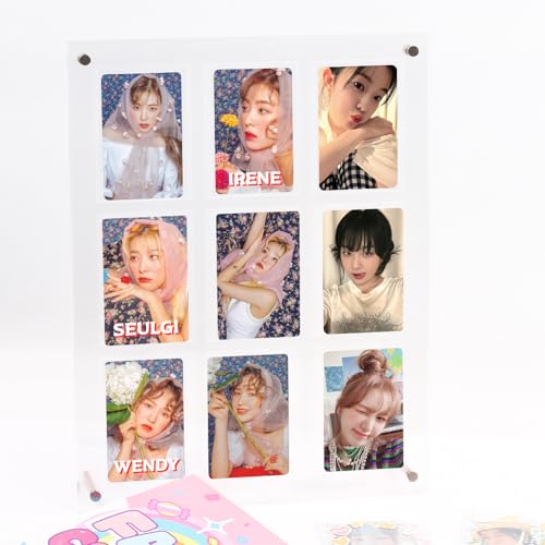 Standing Card Holder, 66 x 91 mm, Ultra Clear Acrylic Display - size: 9Cards