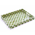 CHI AN HOME 16"x12" Capiz Serving Tray, Decorative Coffee Table Tray, Green - color: Pistachio Green