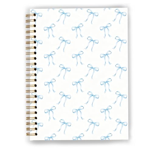 GDJIEGBC Preppy Blue Ribbon Bow Notebook 5.5x8.3in - color: Color-G