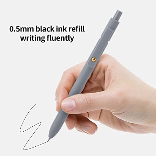 Ddaowanx Gel Pens,6 Pcs 0.5mm Retractable Quick Dry Black Ink Pens (Pack of 2) - color: 6 Pcs Morandi-Black Ink, size: 6 Count (Pack of 2)