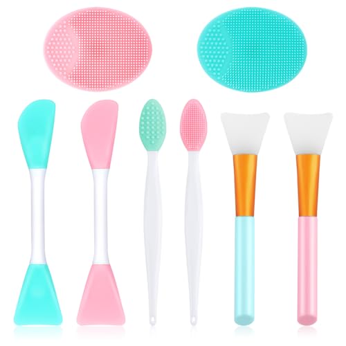 Yokilly Silicone Face Scrubber Kit: Exfoliator Blackhead Skin Care Tool - color: 8 Piece Kit