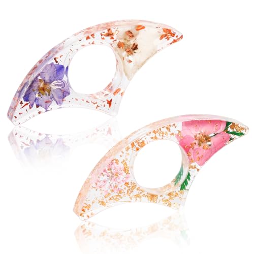 Book Page Holder, Kaluofan 2PCS Thumb Book Page Holder, Book Accessories for Reading Lovers, Handmade Dried Flower Book Opener Holder Thumb, Meaningful Gifts for Book Lovers Teachers Students - color: M, size: 2PCS