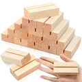 15Pcs 2.75x1.38 Inches Wood Table Number Stands, Wooden Place Card Holders, Acrylic Sign Holders for Wedding, Ceremony, Birthday, Party, Home Decoration, Events (3mm Slots) - size: 15 Pcs- L 2.75"- Slots 3mm