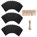 30Pcs 3x3Inch Black Paper Photo Frames with String & Clips - color: Black, size: 3x3inch
