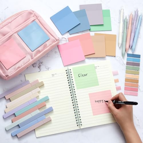 Jutom 39 Pcs Aesthetic Book Annotation Kit,Pink,Kawaii Style - color: Pink, style: Kawaii Style