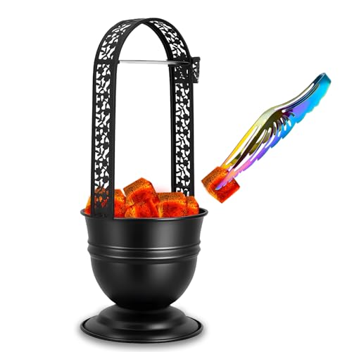 9 Inch Heat Resistant Coal Tongs - Professional Hookah Charcoal Tong with Anti-Slip Handle for Shisha, BBQ and Fireplace Use (Colours Butterfly Tongs 9") - size: colours butterfly Tongs 9"