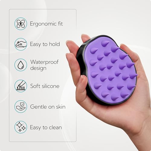 HEETA 2-Pack Large Scalp Massager Scrubber Shampoo Brush for Hair Growth - color: 01- Green & Black