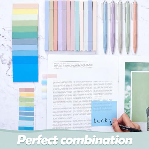 Jutom 38 Pcs Book Annotation Kit for Bible Study, Blue Series, Square - color: Blue Series