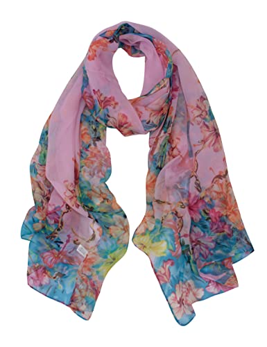 PANTONIGHT Long Chiffon Sheer Scarf Gradient Shaded Colors Lightweight Scarf For Womens - color: Col 764