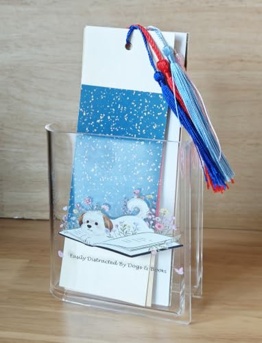 Book Shaped Bookmark Holder, Reading Accessories Gift for Book Lovers, Women, Librarians (Dog) - style: dog